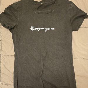 Black 'Vegan Queen' T-Shirt